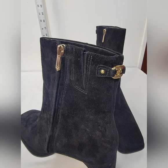 Sam Edelman Women's Irie Square Toe Ankle Bootie Black Suede Size 11 - Picture 12 of 13